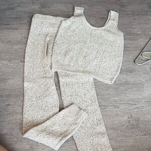 Lilly Pulitzer Cream Knit Jumpsuit Set